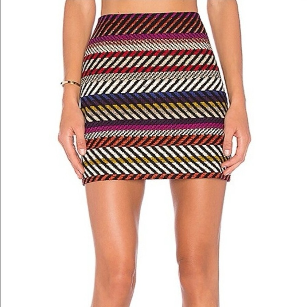 Trina Turk Los Angeles Rico style Multicolor Striped Mini Skirt size 8